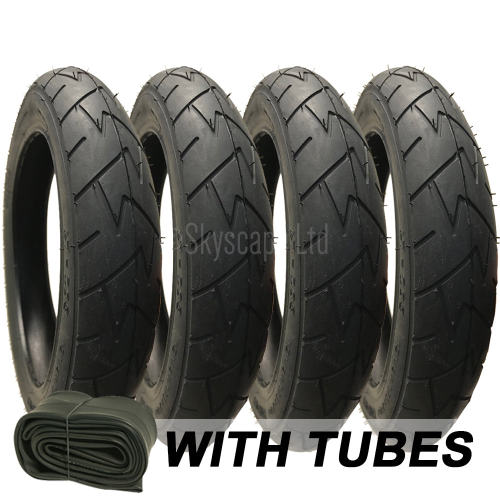 4 Pack - 12 1/2 x 1.75 x 2 1/4 Pram Tyres - Plus Inner Tubes