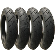 Load image into Gallery viewer, 4 Pack - 12 1/2 x 1.75 x 2 1/4” Pram Tyres in Black - To fit Baby Style Zing