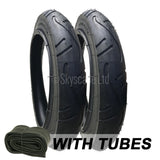 2 Pack - 12 x 1.75 - 2 1/4 Pram Tyres - Plus 2 x Inner Tubes