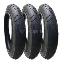Load image into Gallery viewer, 3 Pack - 12 x 1.75 - 2 1/4” Pram Tyres in Black - To fit Phil and Teds Classic