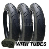 3 Pack - 12 x 1.75 - 2 1/4 Pram Tyres - Plus 3 x Inner Tubes