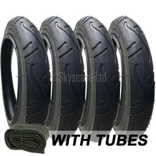 Load image into Gallery viewer, 4 Pack - 12 x 1.75 - 2 1/4 Pram Tyres - Plus Inner Tubes