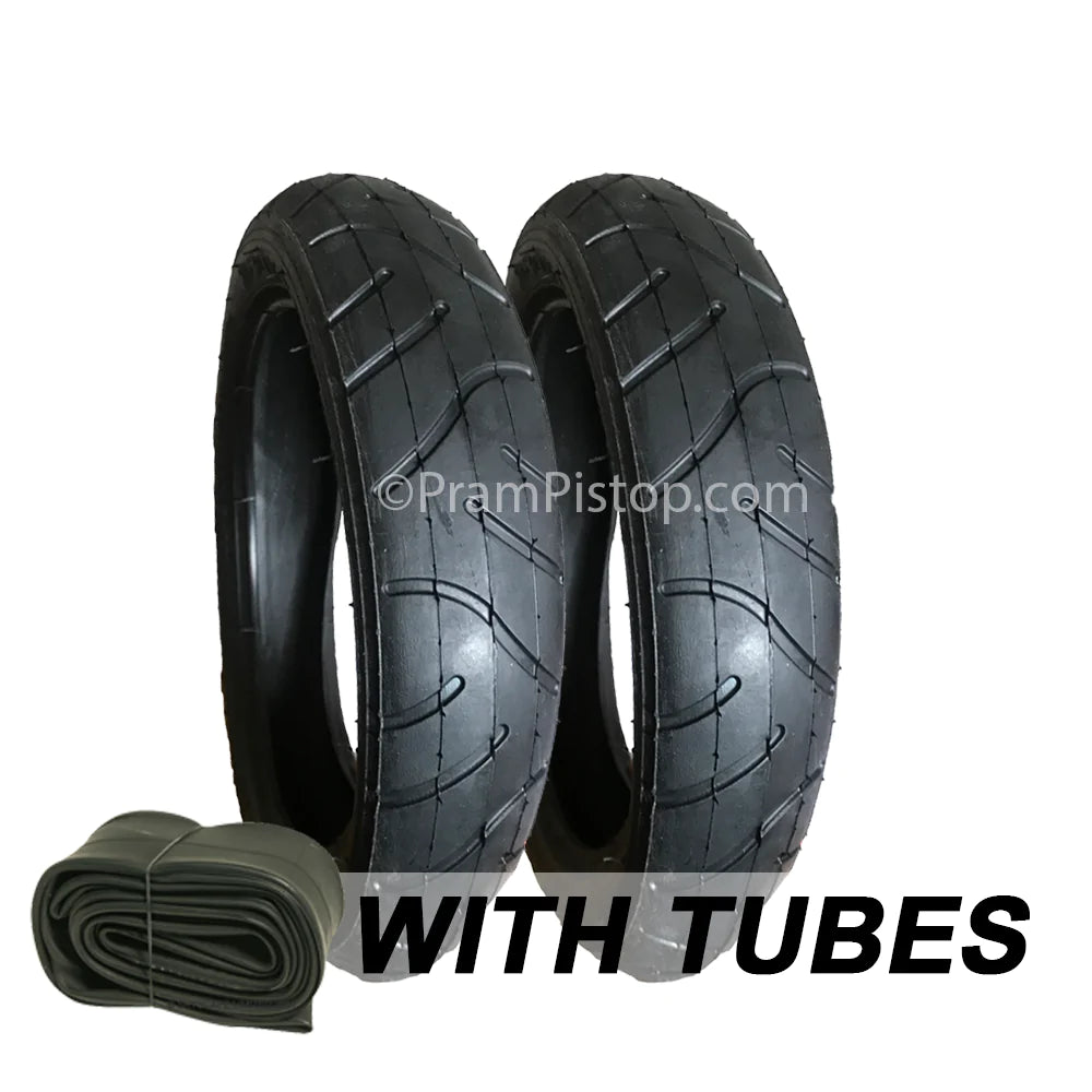 255 x 50 Pram Tyres and Tubes - 2 Pack