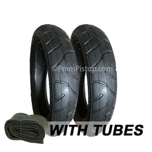 Load image into Gallery viewer, 255 x 50 Pram Tyres and Tubes - 2 Pack