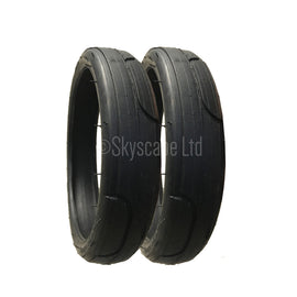 2 Pack - 48 x 188 Pram Tyres (Low Profile) in Black