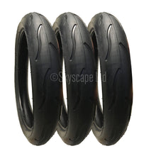 Load image into Gallery viewer, 3 Pack - 300 x 55 Pram Tyres (Low Profile) in Black