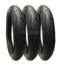 Load image into Gallery viewer, 3 Pack - 300 x 55 Pram Tyres (Low Profile) in Black - To fit Phil and Teds Verve