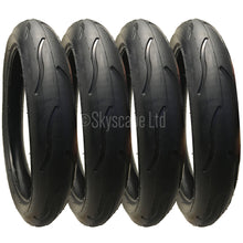 Load image into Gallery viewer, 4 Pack - 300 x 55 Pram Tyres (Low Profile) in Black