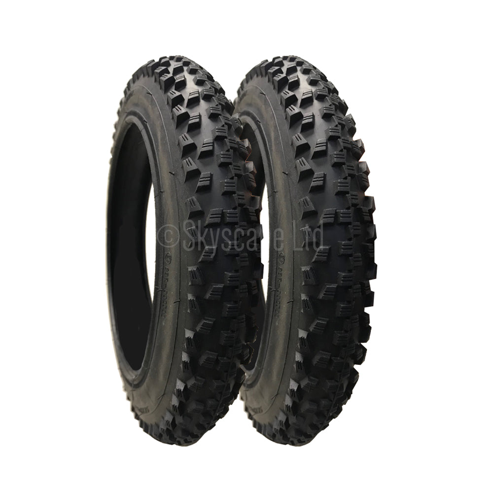 2 Pack - 12 x 1.90” Pram Tyres in Black