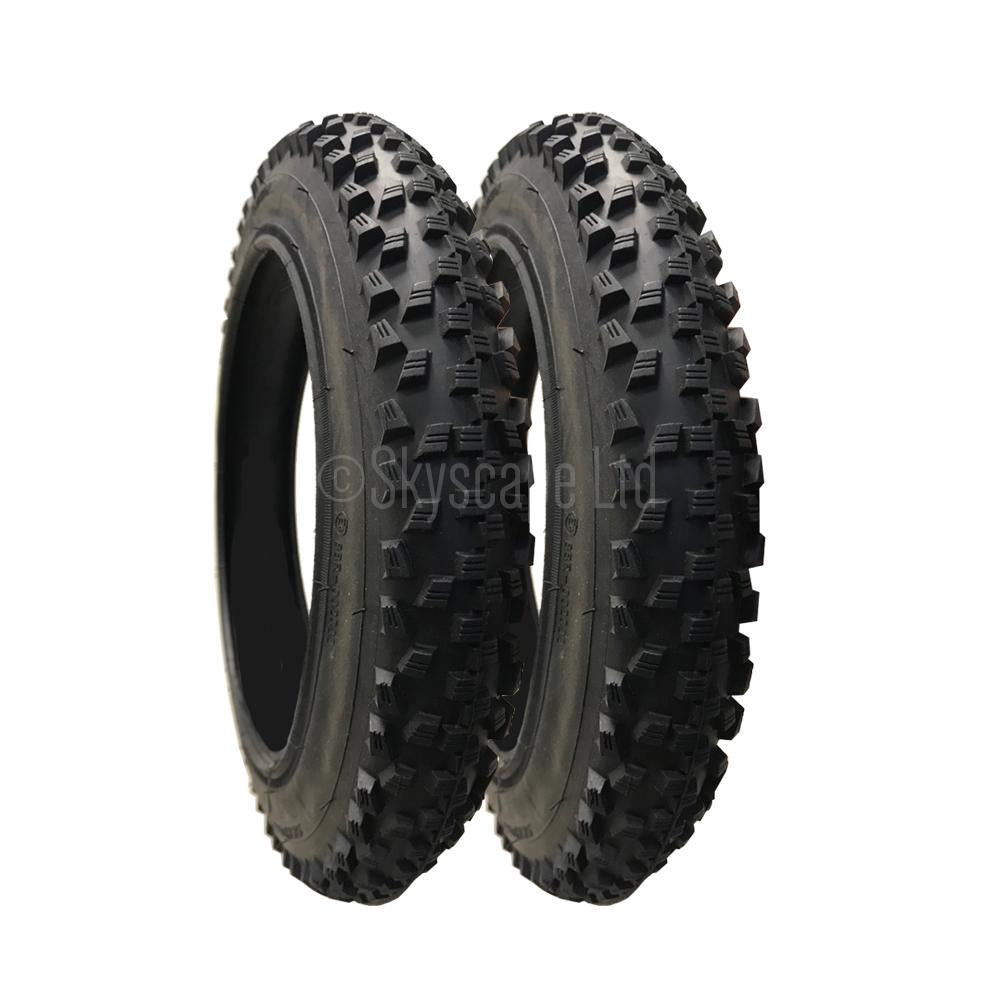 2 Pack - 12 x 1.90” Pram Tyres in Black - To fit Britax Affinity