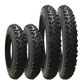 12 x 1.9 Pram Tyres (Pair) with 16 x 1.9 Pram Tyres (Pair)