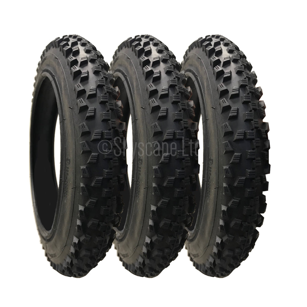 3 Pack - 12 x 1.90” Pram Tyres in Black