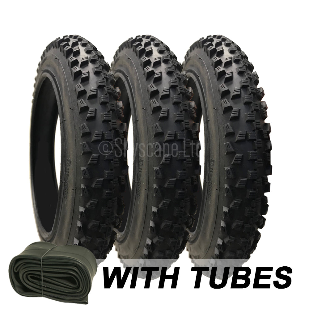 3 Pack - 12 x 1.9 Pram Tyres - Plus Inner Tubes