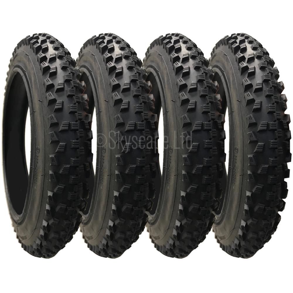 4 Pack - 12 x 1.90” Pram Tyres in Black - To fit Emmaljunga Smart