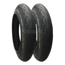 Load image into Gallery viewer, 2 Pack - 12 x 1.75” Pram Tyres (Puncture Resistant Layer) in Black - To fit Bugaboo Frog