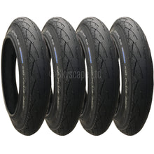 Load image into Gallery viewer, 4 Pack - 12 x 1.75” Pram Tyres (Puncture Resistant Layer) in Black